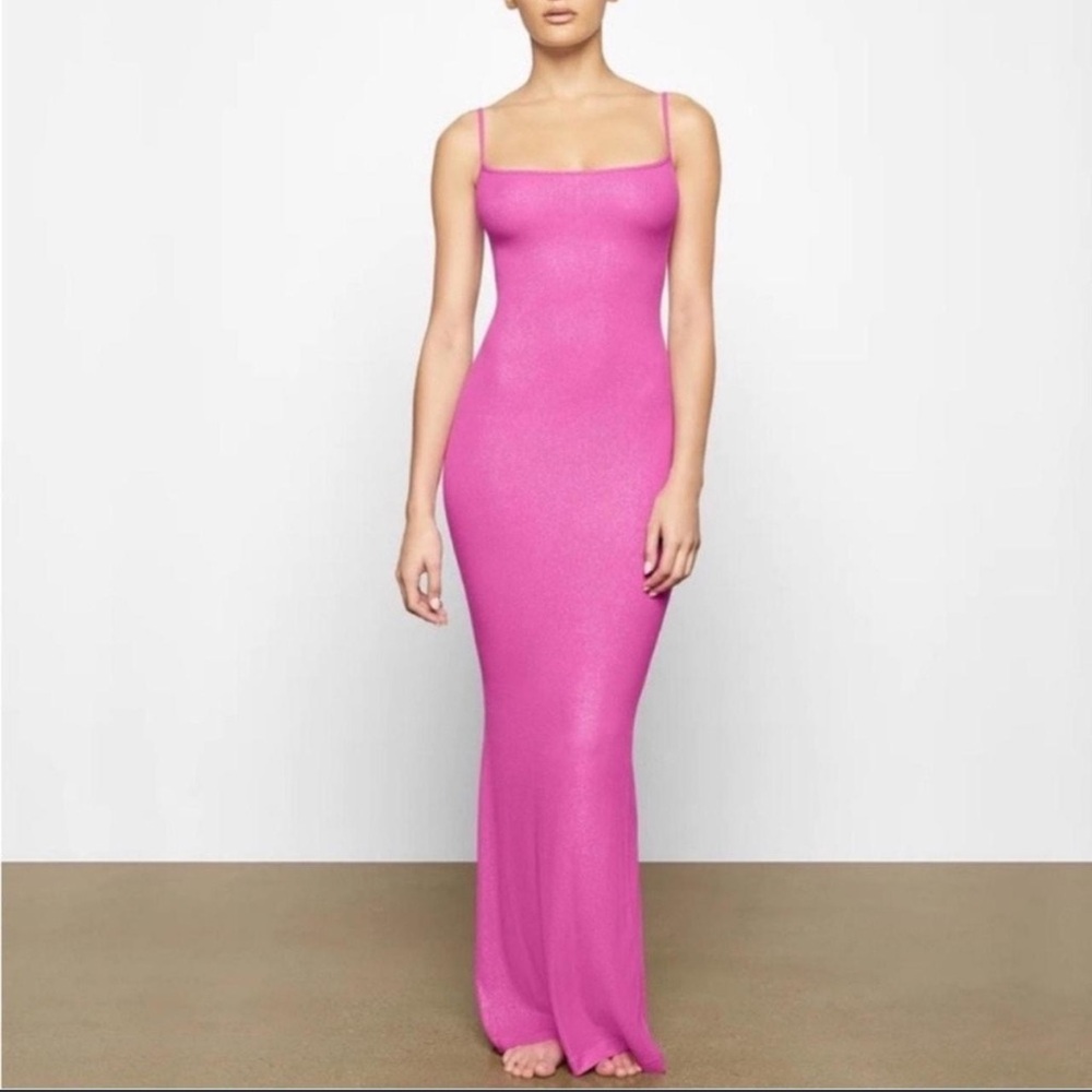 SKIMS Pink Maxi Dress